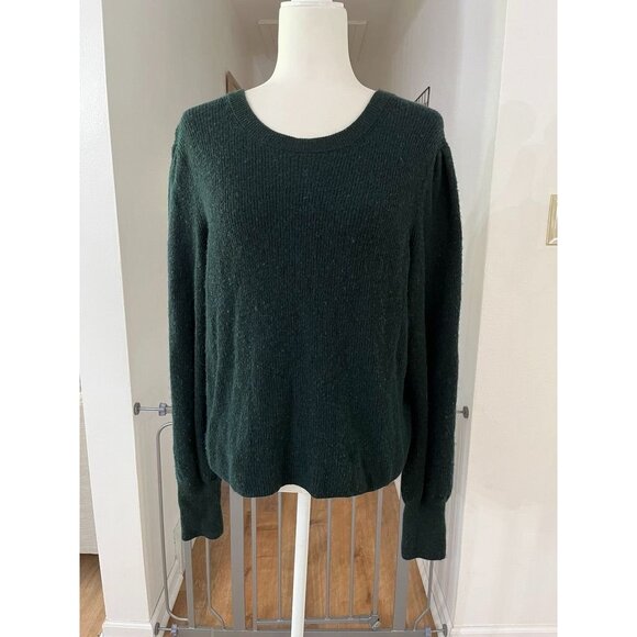 EUC Madewell XL Womens Green Merino Wool Blend Sweater - Picture 1 of 7